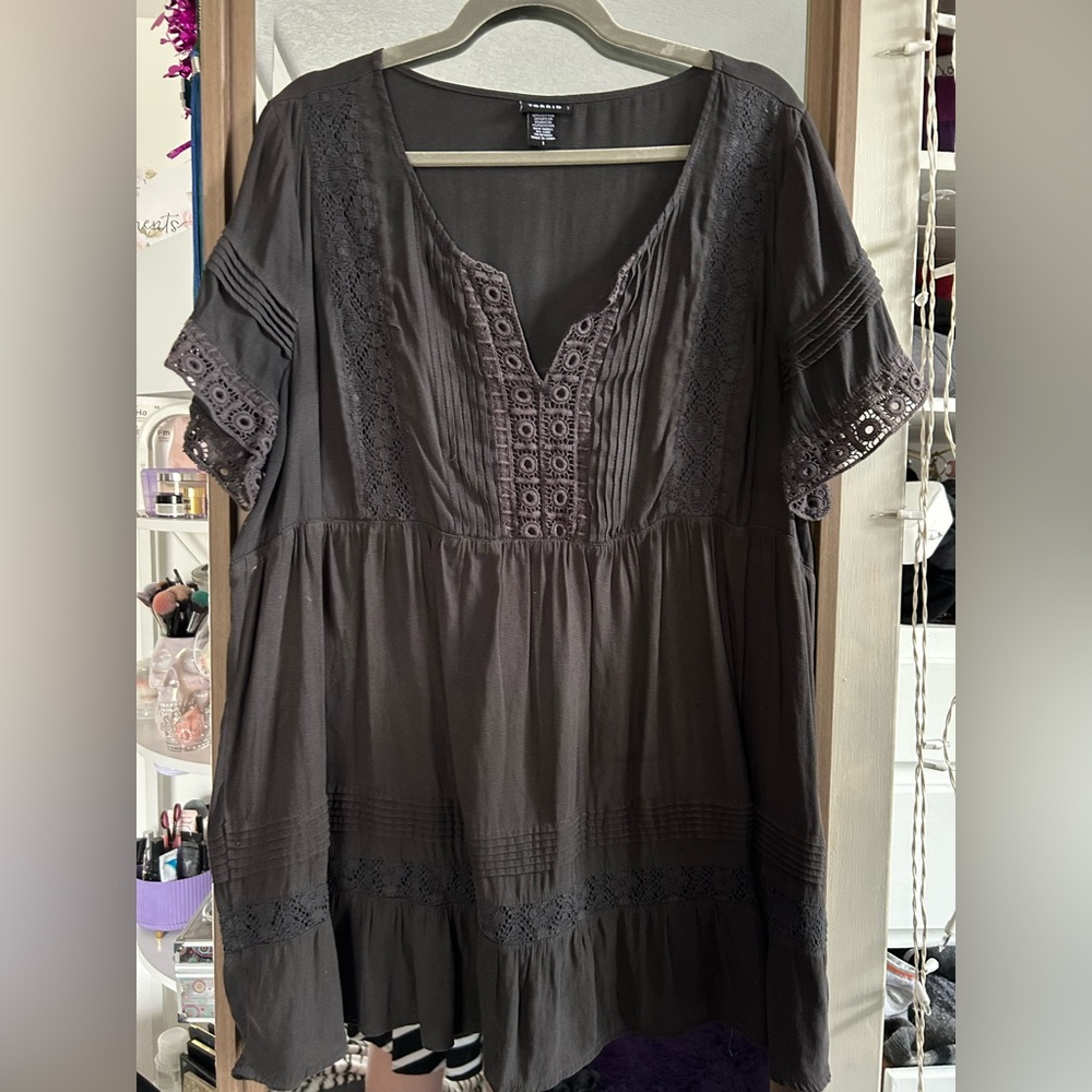 Black Lace Trimmed TORRID Top